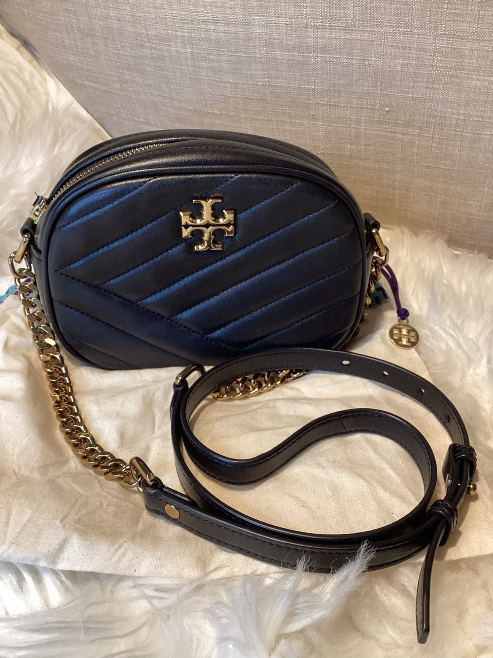 TORY BURCH KIRA CHEVRON CAMERA BAG